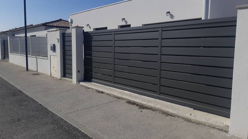 Pose portail coulissant 5,10 m et portillon Labarthe sur Lèze